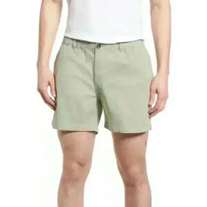 VINTAGE 1946 Snappers Elastic Waist Men's 5.5 Inch Stretch Shorts In Sage, Size